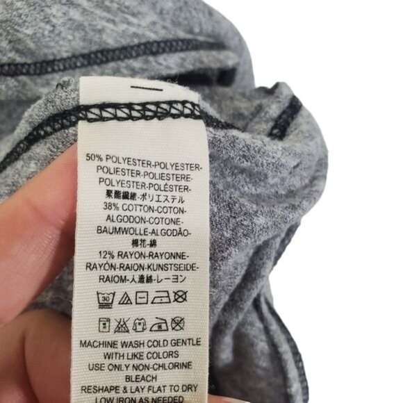 FREE PEOPLE Womens Top SZ XS Cloud Nine Gray Crop Lagenlook Slouchy Oversized - Picture 6 of 7